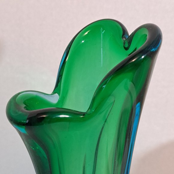 Vintage MCM Green/Blue Swung Glass - Picture 4 of 7